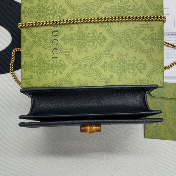 1:1 Replica Gucci Diana Mini Bag With Bamboo Black For Women, Women's Bags 7.5in/19cm GG 696817 DJ20T 1000