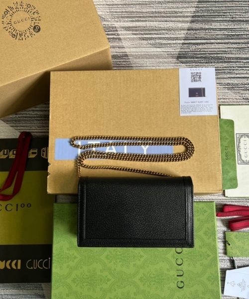 1:1 Replica Gucci Diana Mini Bag With Bamboo Black For Women, Women's Bags 7.5in/19cm GG 696817 DJ20T 1000
