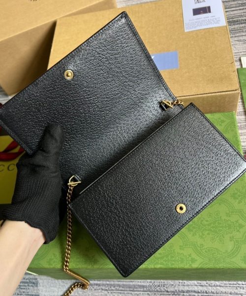 1:1 Replica Gucci Diana Mini Bag With Bamboo Black For Women, Women's Bags 7.5in/19cm GG 696817 DJ20T 1000