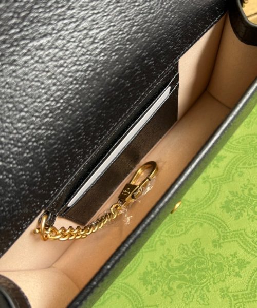 1:1 Replica Gucci Diana Mini Bag With Bamboo Black For Women, Women's Bags 7.5in/19cm GG 696817 DJ20T 1000