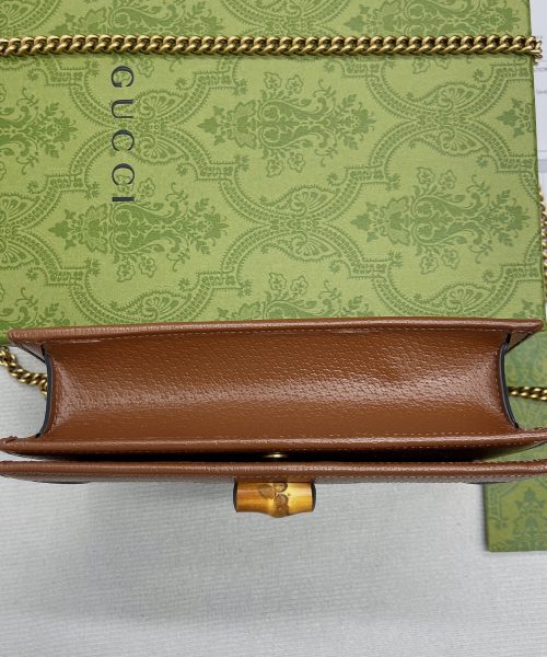 1:1 Replica Gucci Diana Mini Bag With Bamboo Brown For Women, Women's Bags 7.5in/19cm GG