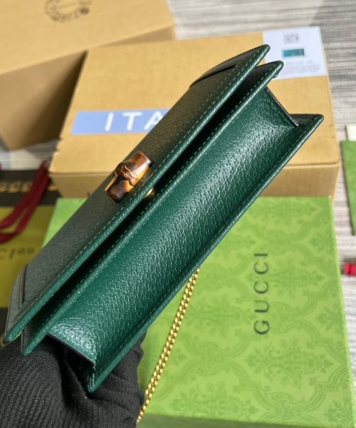1:1 Replica Gucci Diana Mini Bag With Bamboo Green For Women, Women's Bags 7.5in/19cm GG ‎696817 DJ20T 3120