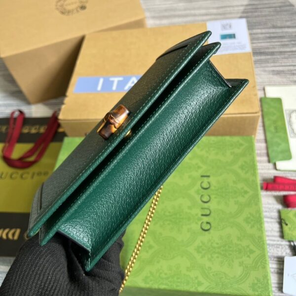 1:1 Replica Gucci Diana Mini Bag With Bamboo Green For Women, Women's Bags 7.5in/19cm GG ‎696817 DJ20T 3120