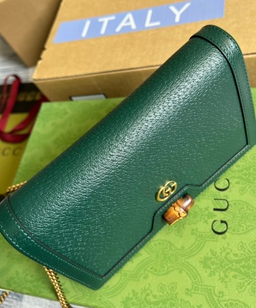 1:1 Replica Gucci Diana Mini Bag With Bamboo Green For Women, Women's Bags 7.5in/19cm GG ‎696817 DJ20T 3120