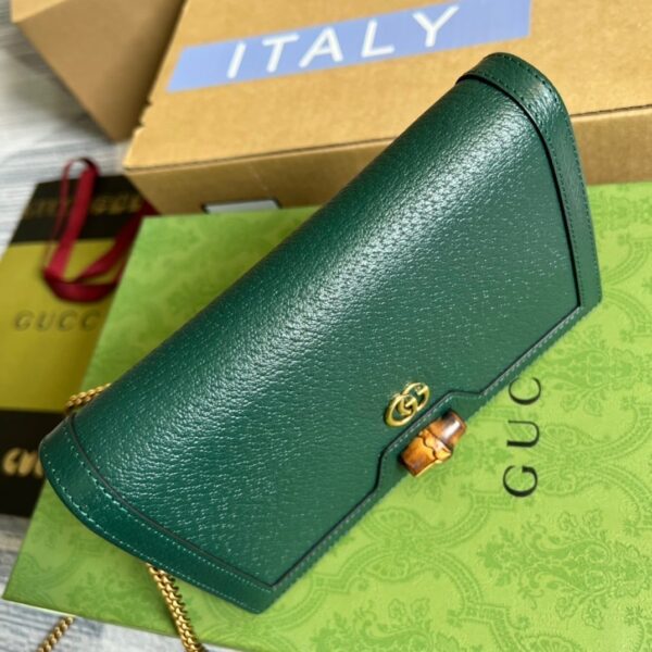 1:1 Replica Gucci Diana Mini Bag With Bamboo Green For Women, Women's Bags 7.5in/19cm GG ‎696817 DJ20T 3120