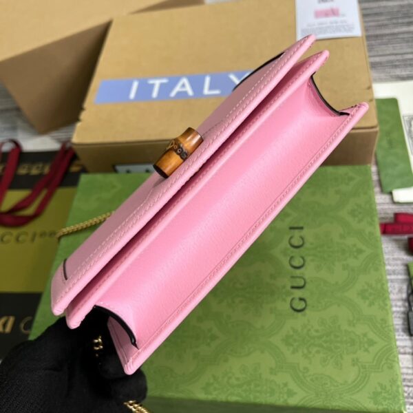 1:1 Replica Gucci Diana Mini Bag With Bamboo Pink For Women, Women's Bags 7.5in/19cm GG 696817 DJ20T 5815
