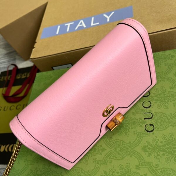 1:1 Replica Gucci Diana Mini Bag With Bamboo Pink For Women, Women's Bags 7.5in/19cm GG 696817 DJ20T 5815