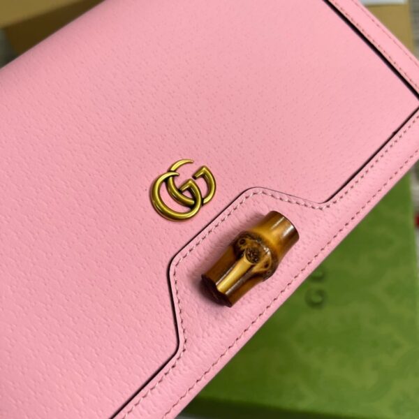 1:1 Replica Gucci Diana Mini Bag With Bamboo Pink For Women, Women's Bags 7.5in/19cm GG 696817 DJ20T 5815