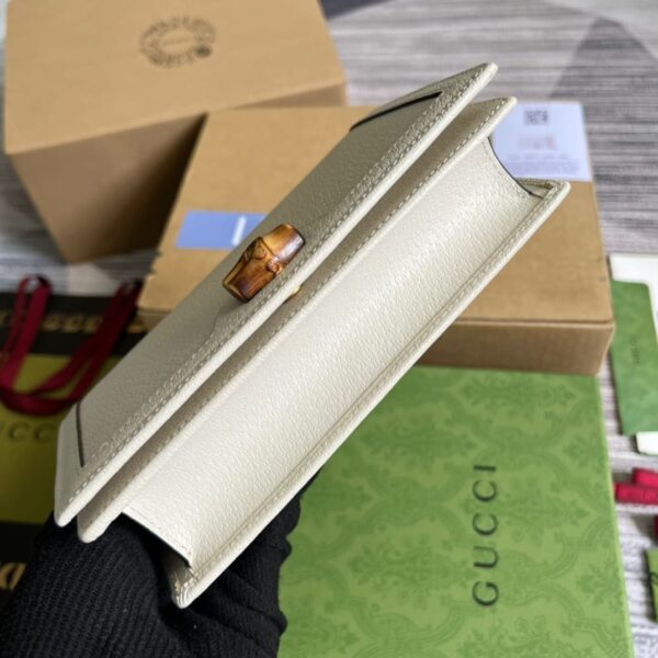 1:1 Replica Gucci Diana Mini Bag With Bamboo White For Women, Women's Bags 7.5in/19cm GG