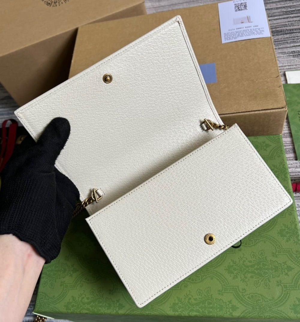 1:1 Replica Gucci Diana Mini Bag With Bamboo White For Women, Women's Bags 7.5in/19cm GG