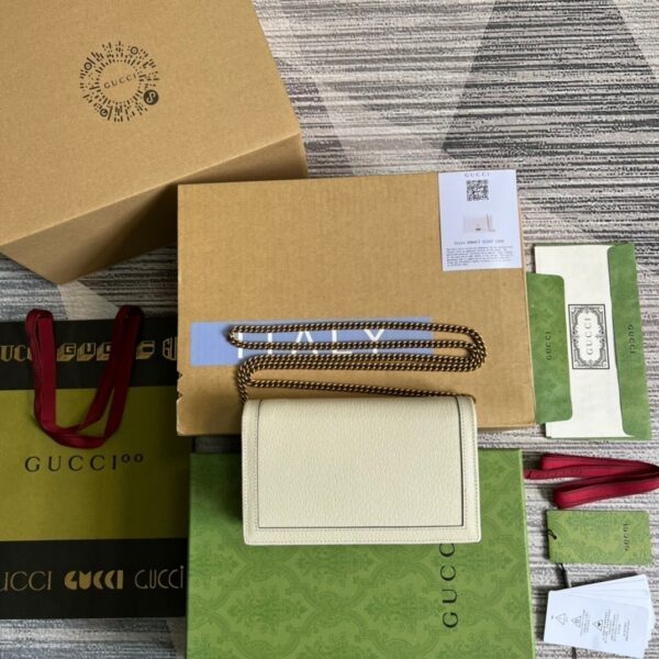 1:1 Replica Gucci Diana Mini Bag With Bamboo White For Women, Women's Bags 7.5in/19cm GG