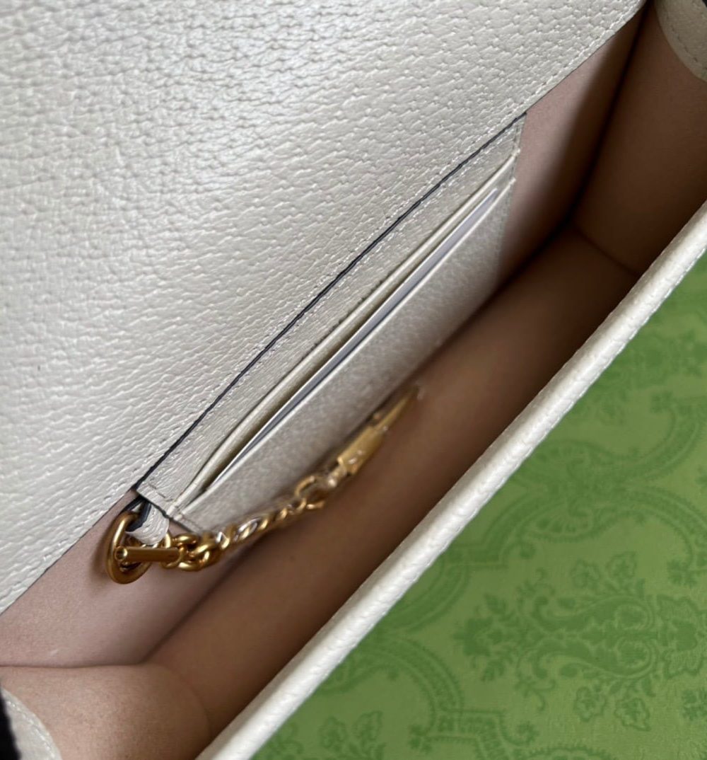 1:1 Replica Gucci Diana Mini Bag With Bamboo White For Women, Women's Bags 7.5in/19cm GG