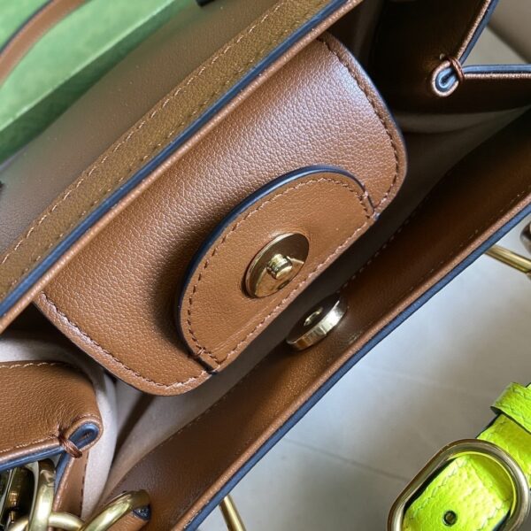 1:1 Replica Gucci Diana Mini Tote Bag Brown For Women  8in/20cm GG 702732 U3ZDT 2185