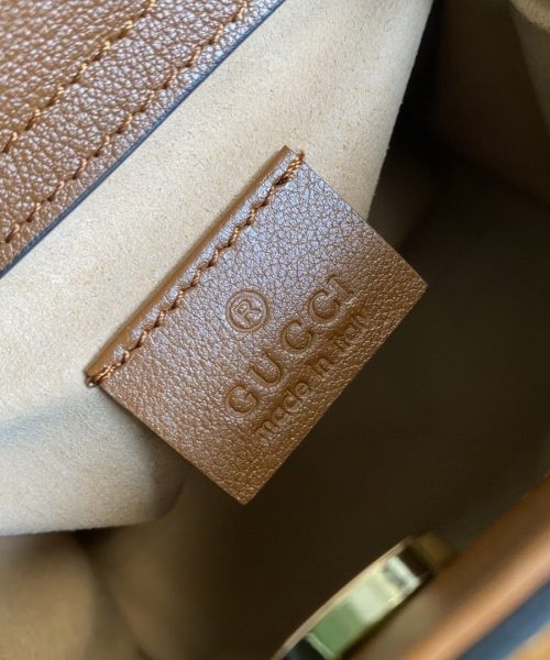 1:1 Replica Gucci Diana Mini Tote Bag Brown For Women  8in/20cm GG 702732 U3ZDT 2185