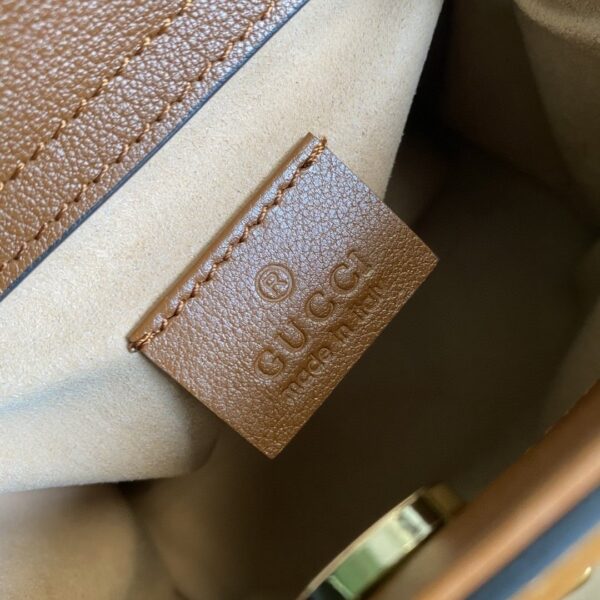 1:1 Replica Gucci Diana Mini Tote Bag Brown For Women  8in/20cm GG 702732 U3ZDT 2185