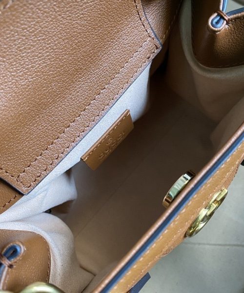 1:1 Replica Gucci Diana Mini Tote Bag Brown For Women  8in/20cm GG 702732 U3ZDT 2185