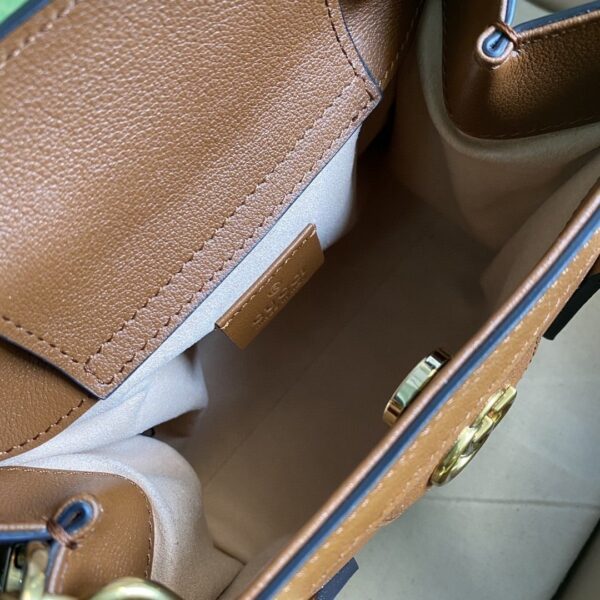 1:1 Replica Gucci Diana Mini Tote Bag Brown For Women  8in/20cm GG 702732 U3ZDT 2185