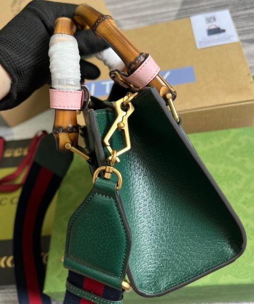 1:1 Replica Gucci Diana Mini Tote Bag Green For Women, Women's Bags 7.9in/20cm GG ‎702732 U3ZDT 3670