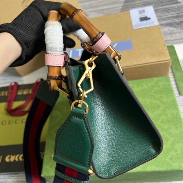 1:1 Replica Gucci Diana Mini Tote Bag Green For Women, Women's Bags 7.9in/20cm GG ‎702732 U3ZDT 3670