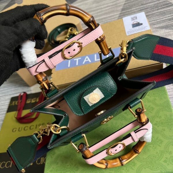 1:1 Replica Gucci Diana Mini Tote Bag Green For Women, Women's Bags 7.9in/20cm GG ‎702732 U3ZDT 3670