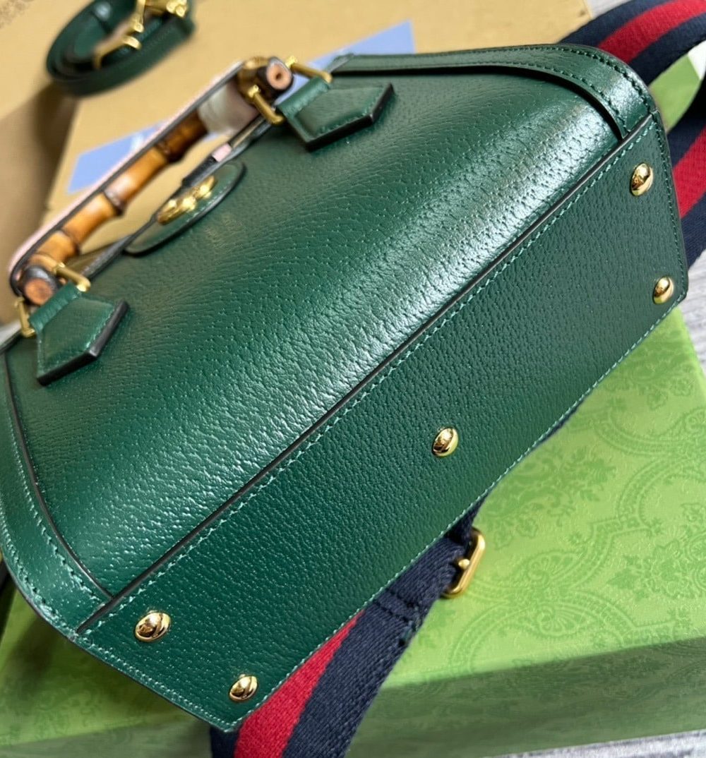 1:1 Replica Gucci Diana Mini Tote Bag Green For Women, Women's Bags 7.9in/20cm GG ‎702732 U3ZDT 3670