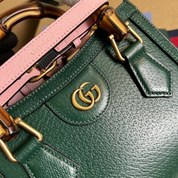 1:1 Replica Gucci Diana Mini Tote Bag Green For Women, Women's Bags 7.9in/20cm GG ‎702732 U3ZDT 3670