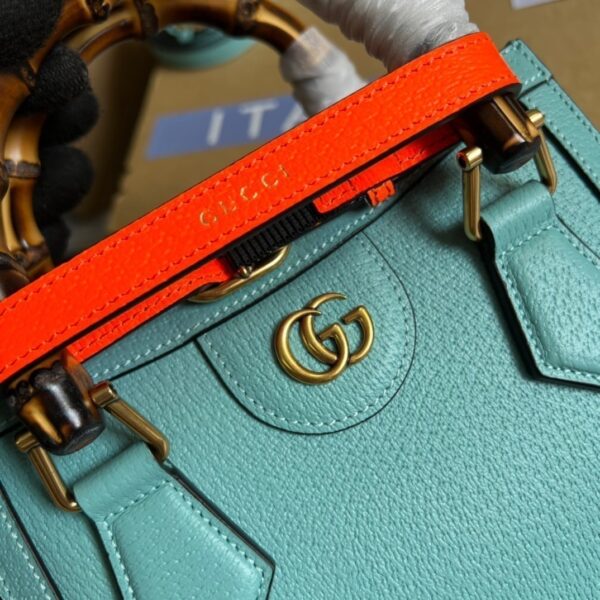 1:1 Replica Gucci Diana Mini Tote Bag Light Blue For Women, Women's Bags 7.9in/20cm GG ‎702732 U3ZDT 4377