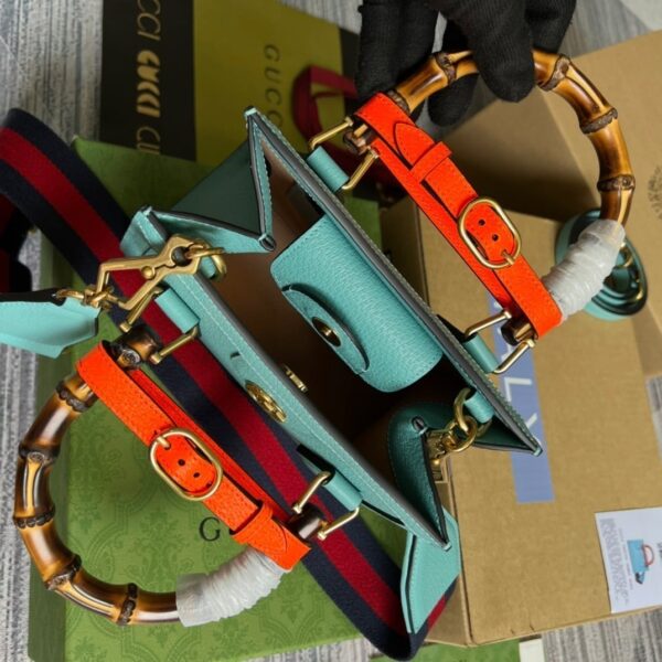 1:1 Replica Gucci Diana Mini Tote Bag Light Blue For Women, Women's Bags 7.9in/20cm GG ‎702732 U3ZDT 4377