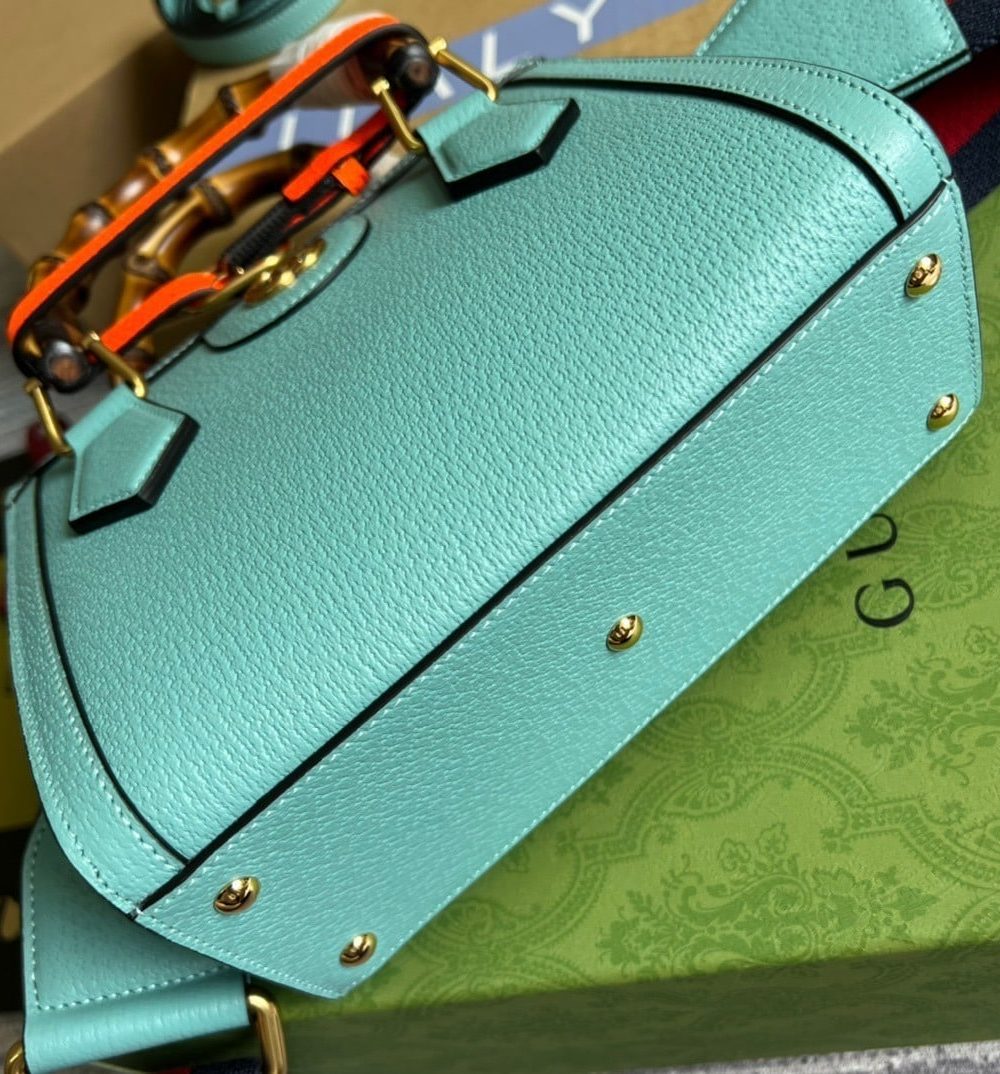 1:1 Replica Gucci Diana Mini Tote Bag Light Blue For Women, Women's Bags 7.9in/20cm GG ‎702732 U3ZDT 4377