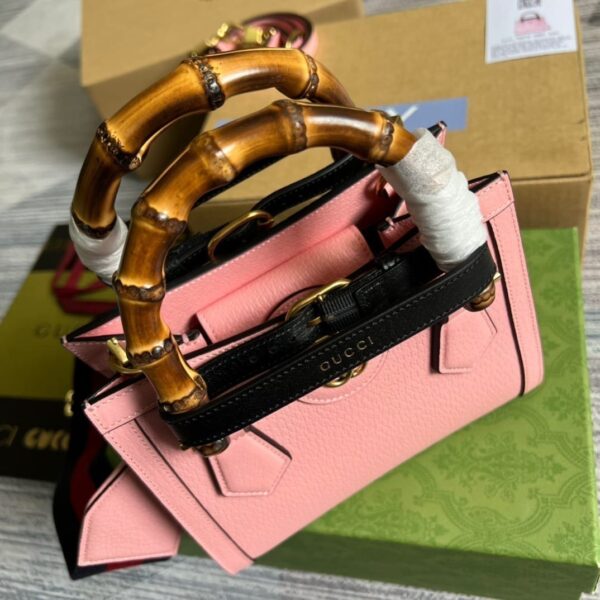 1:1 Replica Gucci Diana Mini Tote Bag Pink For Women, Women's Bags 7.9in/20cm GG ‎702732 U3ZDT 5479