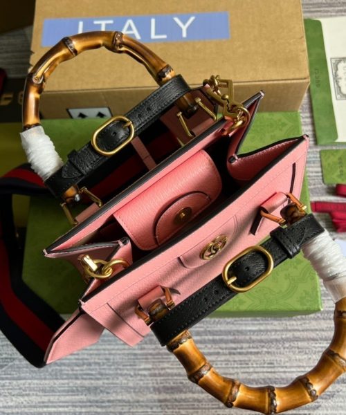 1:1 Replica Gucci Diana Mini Tote Bag Pink For Women, Women's Bags 7.9in/20cm GG ‎702732 U3ZDT 5479