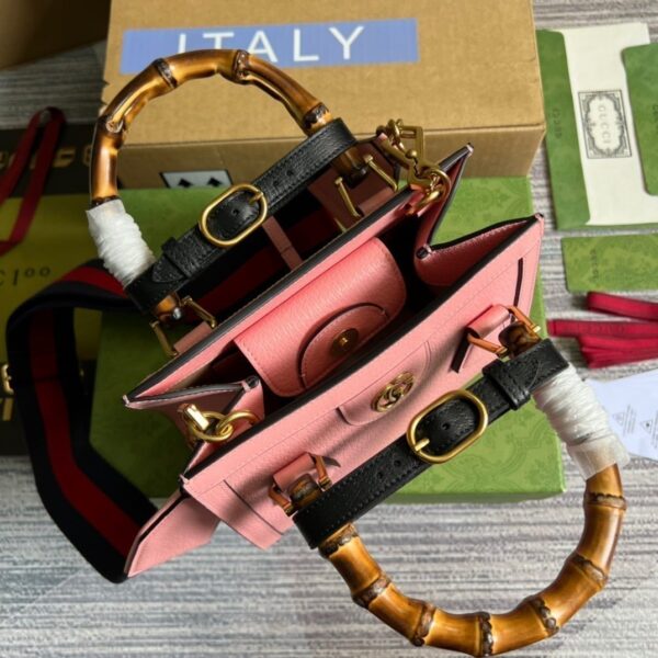 1:1 Replica Gucci Diana Mini Tote Bag Pink For Women, Women's Bags 7.9in/20cm GG ‎702732 U3ZDT 5479