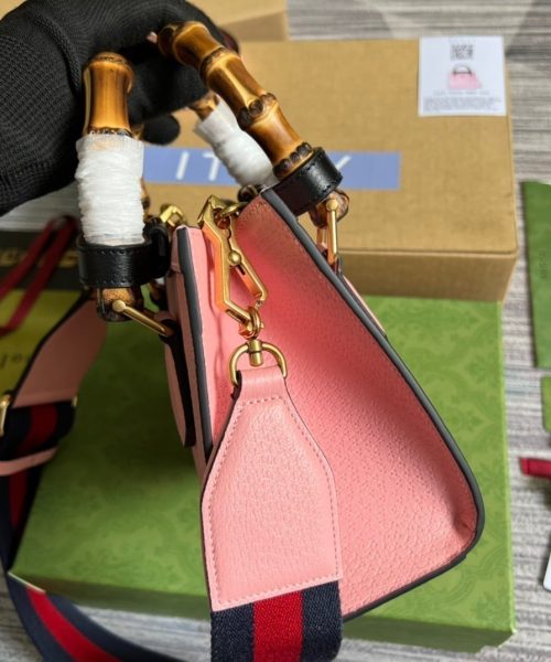 1:1 Replica Gucci Diana Mini Tote Bag Pink For Women, Women's Bags 7.9in/20cm GG ‎702732 U3ZDT 5479