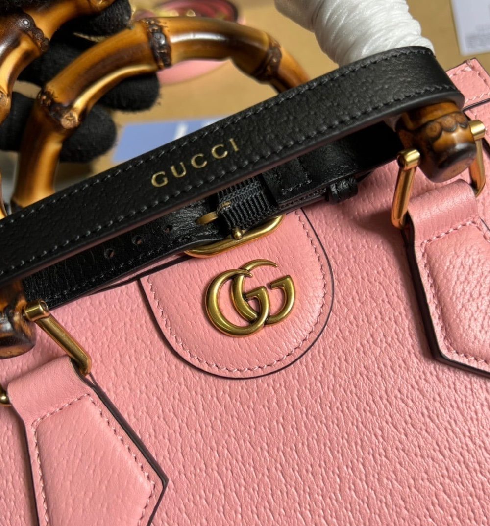 1:1 Replica Gucci Diana Mini Tote Bag Pink For Women, Women's Bags 7.9in/20cm GG ‎702732 U3ZDT 5479