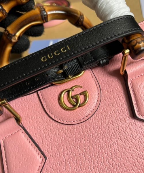 1:1 Replica Gucci Diana Mini Tote Bag Pink For Women, Women's Bags 7.9in/20cm GG ‎702732 U3ZDT 5479