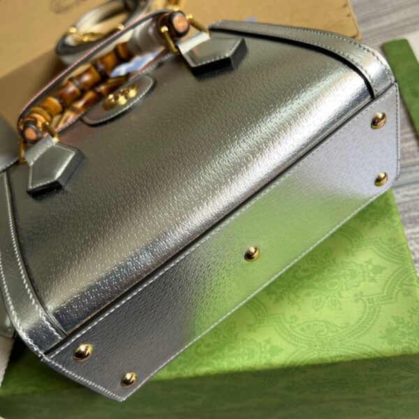 1:1 Replica Gucci Diana Mini Tote Bag Silver For Women, Women's Bags 7.9in/20cm GG ‎702732 1TRGT 8190