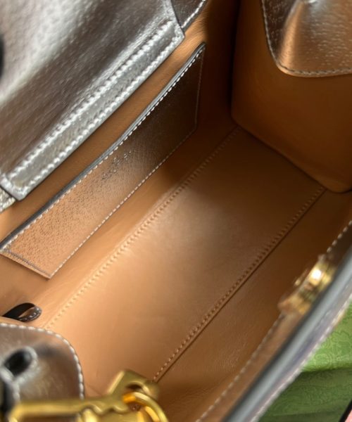 1:1 Replica Gucci Diana Mini Tote Bag Silver For Women, Women's Bags 7.9in/20cm GG ‎702732 1TRGT 8190