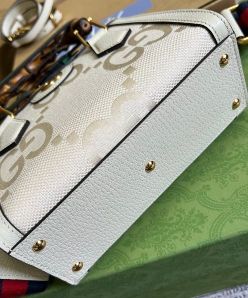 1:1 Replica Gucci Diana Mini Tote Bag White For Women, Women's Bags 7.9in/20cm GG
