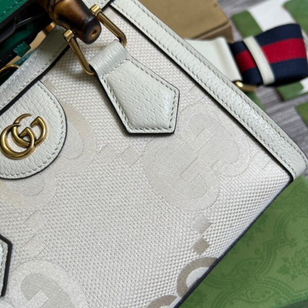 1:1 Replica Gucci Diana Mini Tote Bag White For Women, Women's Bags 7.9in/20cm GG