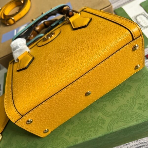 1:1 Replica Gucci Diana Mini Tote Bag Yellow For Women, Women's Bags 7.9in/20cm GG ‎702732 U3ZDT 7480