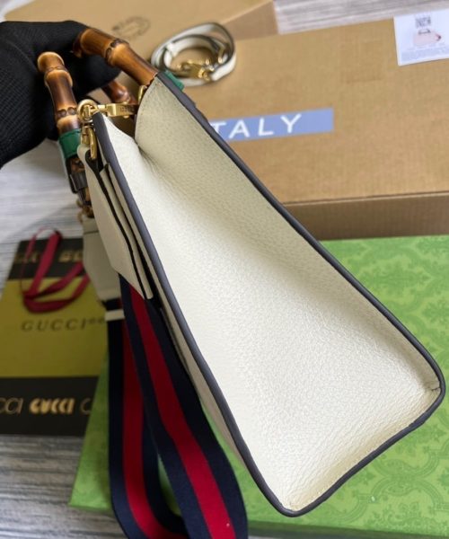 1:1 Replica Gucci Diana Small GG Tote Bag White For Women, Women's Bags 11in/27cm GG