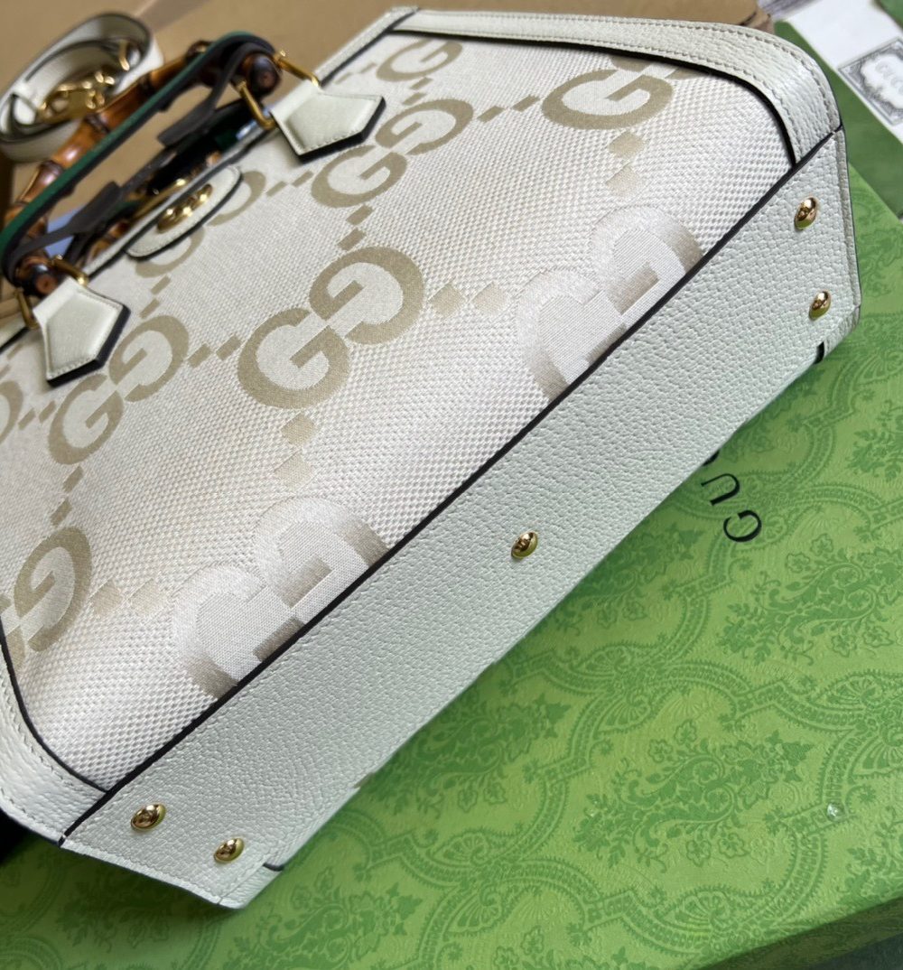 1:1 Replica Gucci Diana Small GG Tote Bag White For Women, Women's Bags 11in/27cm GG