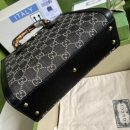 1:1 Replica Gucci Diana Small Tote Bag Black For Women 10.6in/27cm GG 660195 17QDT 3177