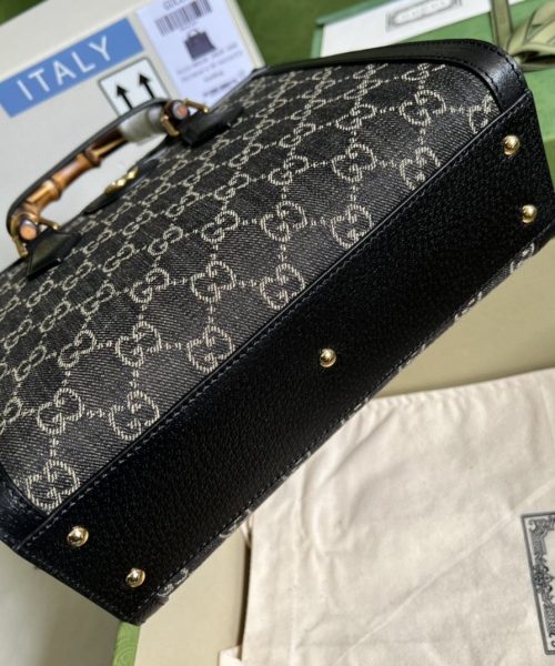 1:1 Replica Gucci Diana Small Tote Bag Black For Women 10.6in/27cm GG 660195 17QDT 3177