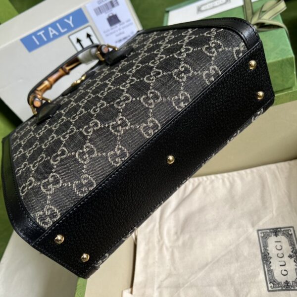 1:1 Replica Gucci Diana Small Tote Bag Black For Women 10.6in/27cm GG 660195 17QDT 3177