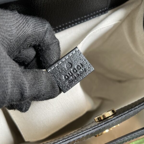 1:1 Replica Gucci Diana Small Tote Bag Black For Women 10.6in/27cm GG 660195 17QDT 3177