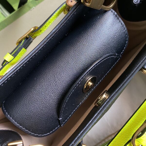 1:1 Replica Gucci Diana Small Tote Bag Black For Women 11in/27cm GG 702721 U3ZDT 1260