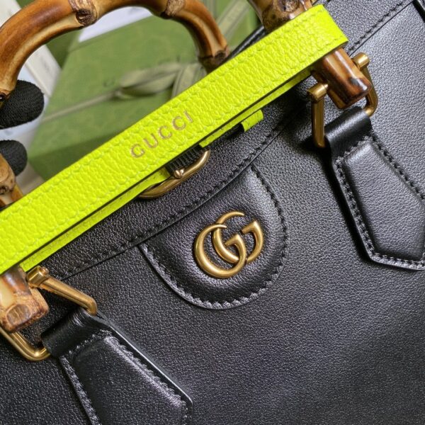 1:1 Replica Gucci Diana Small Tote Bag Black For Women 11in/27cm GG 702721 U3ZDT 1260