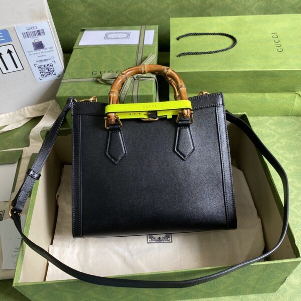 1:1 Replica Gucci Diana Small Tote Bag Black For Women 11in/27cm GG 702721 U3ZDT 1260