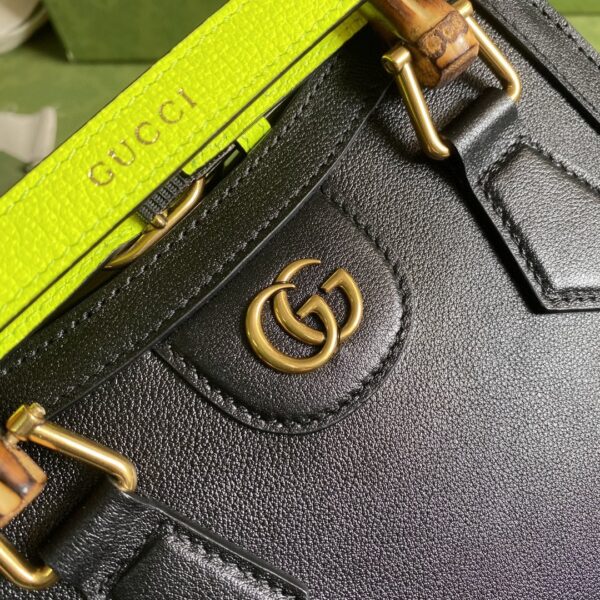 1:1 Replica Gucci Diana Small Tote Bag Black For Women 8in/20cm GG ‎702732 U3ZDT 1260